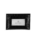 Croco black leather card case