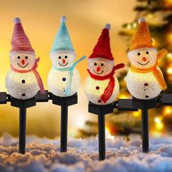 Christmas Solar LED Lights, Snowman Garden Decoration Waterproof Light 