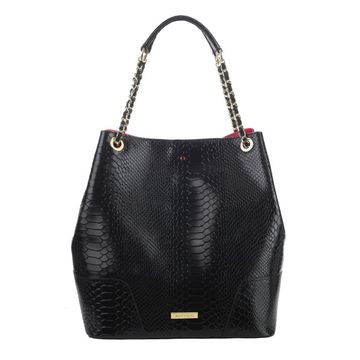 AMELIA BLACK women's leather bag