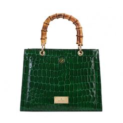 THENA CUCA MATE GREEN women's leather bag