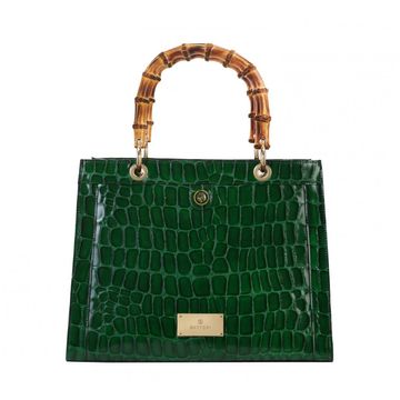 THENA CUCA MATE GREEN women's leather bag