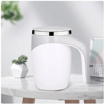 Automatic Stirring Magnetic Mug - Rechargeable Model for Effortless Stirring - Electric Coffee Cup and Lazy Milkshake Rotating Cup