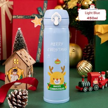 Christmas Cartoon Portable Children Thermal Tumbler 450ml