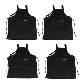 4X A Black Professional Stylist Apron Waterproof Hairdressing Coloring Shampoo Haircuts Cloth Wrap Hair Salon Tool