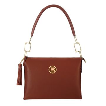 Ladies' leather bag MILLO II NAPA BRANDY