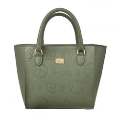 Women's leather bag STAMPIA S NAPA OLIVE