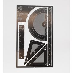 Micro Drawing Set for Modeling: Rulers, Triangles & Protractor