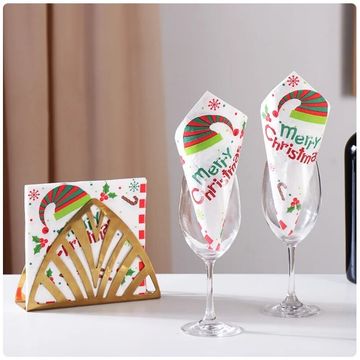 20pcs/Set Disposable Paper Napkins for Christmas Theme Party Supplies: Home Decor, Christmas Decoration, and Table Accessories