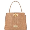 Women's leather bag DESIRE croco camel