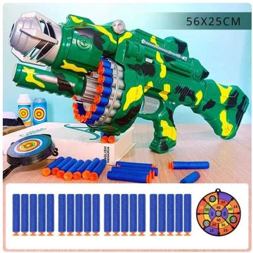 Children's Automatic Soft Bullets Plastic Toy Gun Kit - Long Range Dart Blaster Pistol for Kids