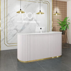 Hot Sale Deluxe Reception Desk New Modern Beauty Salon Small Shop Clothing Store Hot Sale Customizable Size