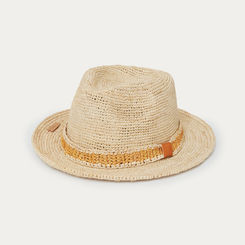 100% RAFFIA HAT NATURAL