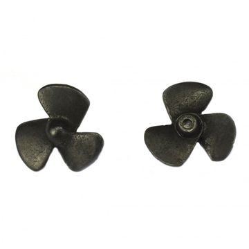 Screw with 3 Blades in Metal 28 mm (2 Units) for Ship Modeling