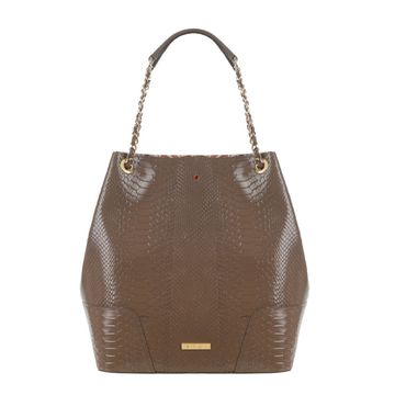 Women's leather bag AMELIA MOCCA