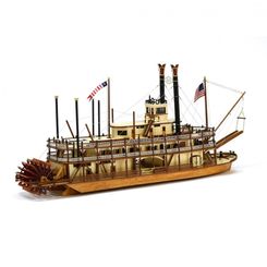 Paddle Steamer King of the Mississippi. 1:80 Wood Model Kit