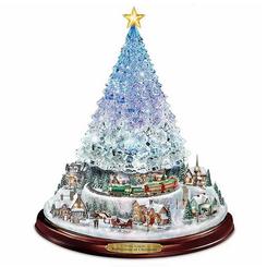 Crystal Christmas Tree and Wreath Glass Stickers - 20x30cm Holiday Home Shop Decorations