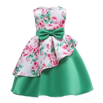 Flower A-Line Kids Pageant Dresses for Toddler Little Girls