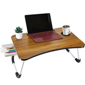 Portable Laptop Bed Desk with Side Drawers