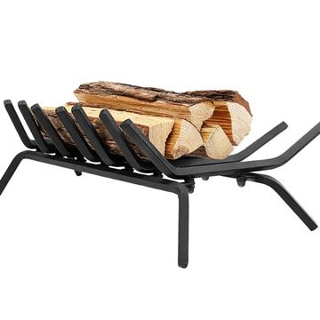 Goplus Costway 25 inch Fireplace Log Grate Heavy Duty Steel Firewood Burning Rack Holder