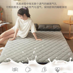 Antibacterial latex mattress soft cushion winter home tatami sponge mat milk velvet mattress student dormitory sleeping mat
