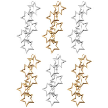 6 Pcs Hair Star Hairpin Banquet Wedding Accessories Barrettes for Women Alloy Clips