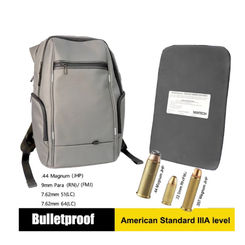 New US NIJ IIIA 3A Ballistic Bulletproof Backpack for Adult Student .44 Mag 9mm Anti-Bullet Safety Body Protection School Bags