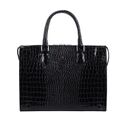 Women's leather briefcase HANA croco black