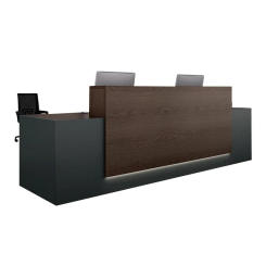 Hot Sale Commercial Office Furniture Hot Sale Elegant Front Desk Bar Counter Lobby Wooden Modern Reception Desk