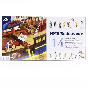 Set of 14 Metal Figurines with Accessories for HMS Endeavour