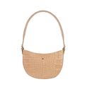 Women's leather bag MOON croco camel