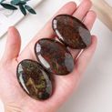 1PC Natural Dragon Blood Stone Hot Compress Stone - Healing Crystal Energy Fingertip Toy for Home Craft Decoration and Gifts