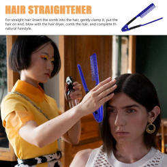 1 PCS V Shape Plastic Splint Hairdressing Combs Hair Straightening Clamp Plastic Not Hurt Styling Tools DIY Splint Comb