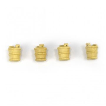 Bucket in Boxwood of 12 mm (4 Units) for Ship Modeling