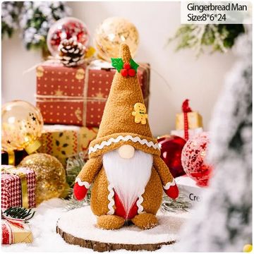 Gingerbread Man Plush Doll Ornaments - Perfect Xmas and New Year Kids Gift and Christmas Decorations at Home
