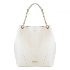 Ladies' leather bag AMELIA OFF WHITE