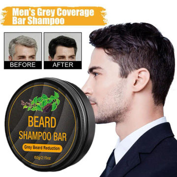 Beard Darkening Shampoo Bar Fallopia Gray Hair Coverage Remove White Darkening Gray Shampoo Black Bar Hair Bar Soap To Hair V1U1