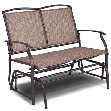 Goplus Costway Patio Glider Rocking Bench Double 2 Person Chair Loveseat Armchair Backyard