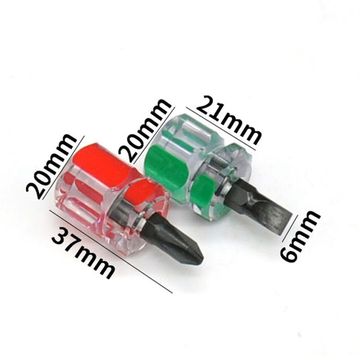 Mini Dual Interchangeable Function Short Cross Shaped Screw Driver