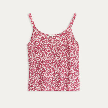 PRINT CAMISOLE TOP WITH ROUND-NECK