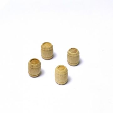 Barrel in Boxwood of 12 mm (4 Units) for Ship Modeling