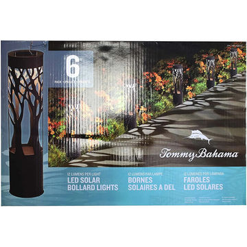 Tommy Bahama Solar LED Pathway Bollard Light, 6-Pack