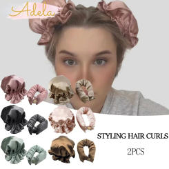 2 sets Heatless Curling Rod No Heat Silk Curls Soft Hair Rollers Curling  Sleeping Headband Lazy Hair Curlers Hair Styling Tools