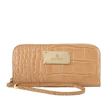 CROCO camel women's leather wallet