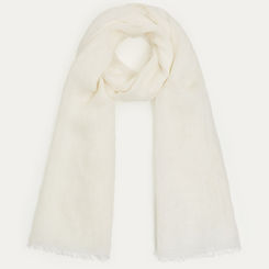 100% LINEN SHAWL ECRU