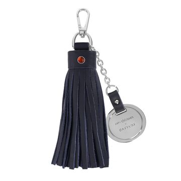 Leather keychain MRS DRAMA x BATYCKI mousse navy