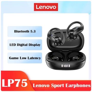 LP75: Bluetooth 5.3 TWS Wireless Sport Earphones with LED Digital Display - HiFi Stereo