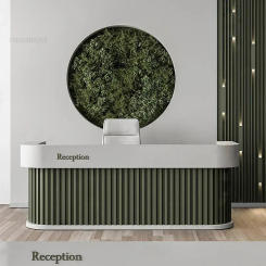 Nordic Stainless Steel Reception Desk Simple Modern Barber  Beauty Salon Cashier light Luxury Front Desk Company Reception Desk