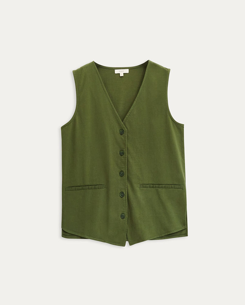 COTTON VEST GREEN