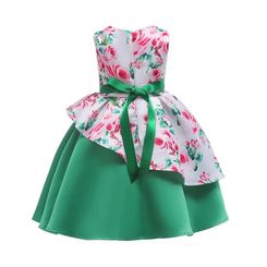 Flower A-Line Kids Pageant Dresses for Toddler Little Girls