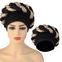 Head Wrap Headscarf Sequin Braid Hair Cover Girls Head Conditioner for Damaged Dry Hair And Curly Hair Leave in Conditioner